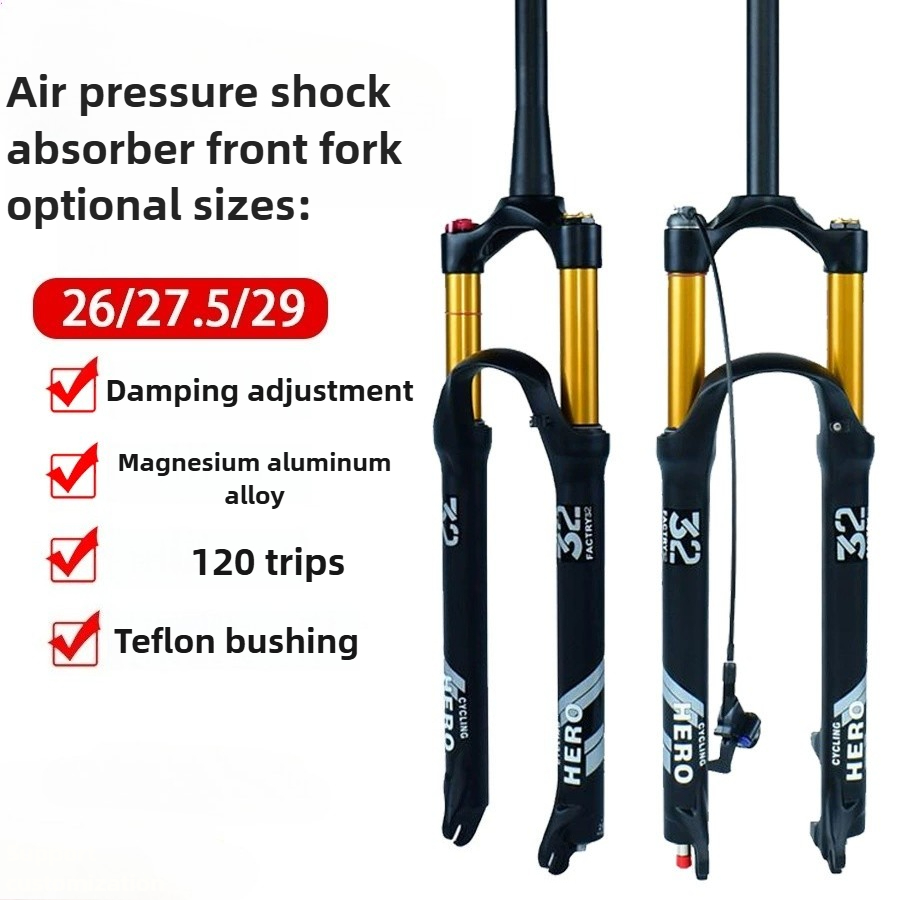 Mountain Biking Jumps - MTBフォーク、ダートジャンプ/XC用バイクサスペンションエアフォーク、26/27.5/29インチ、男性用自転車対応、自転車部品