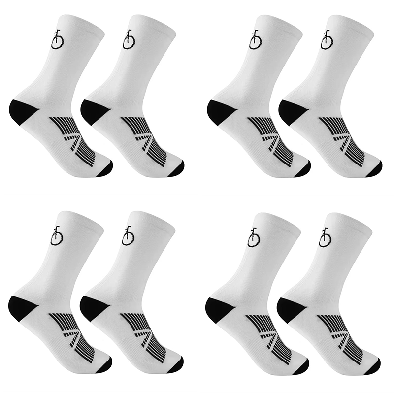 Mountain Biking Socks - 1/4 ペア中型チューブ速乾性通気性と耐摩耗性スポーツソックスロード自転車ソックス屋外レーシングサイクリングソックス