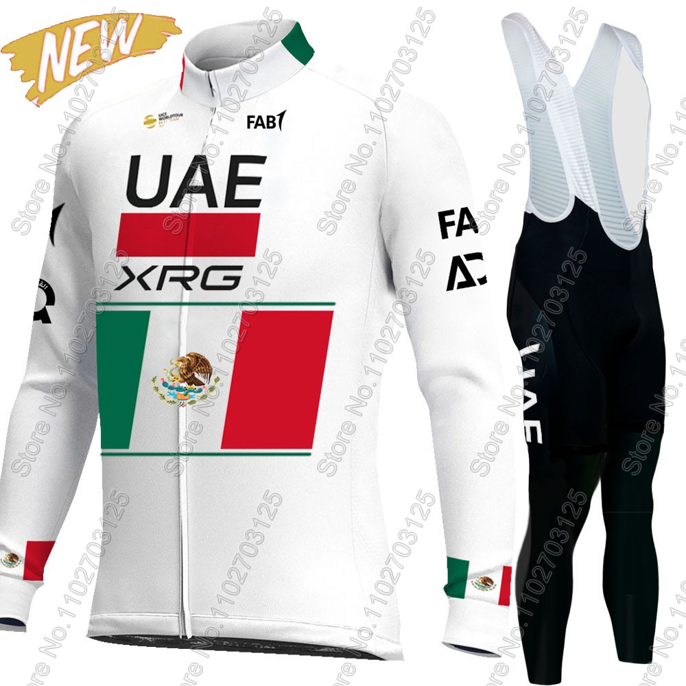 Mountain Biking Clothes - UAEチーム サイクリング 2026 メキシコ ジャージセット メンズ