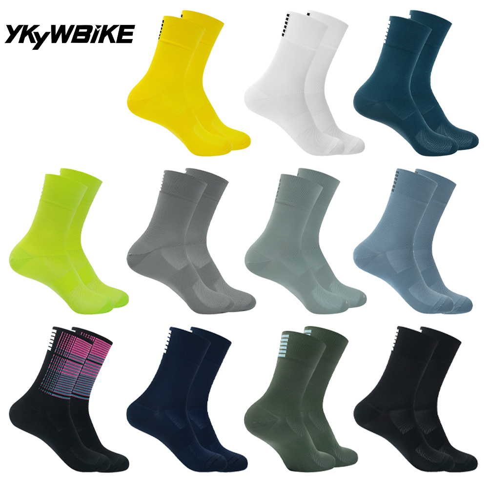Mountain Biking Socks - YKYWBIKE サイクリングソックスプロフェッショナルスポーツソックス Mtb ロード自転車ソックス屋外バイクソックスレーシングサイクリングソックス履物ランニング