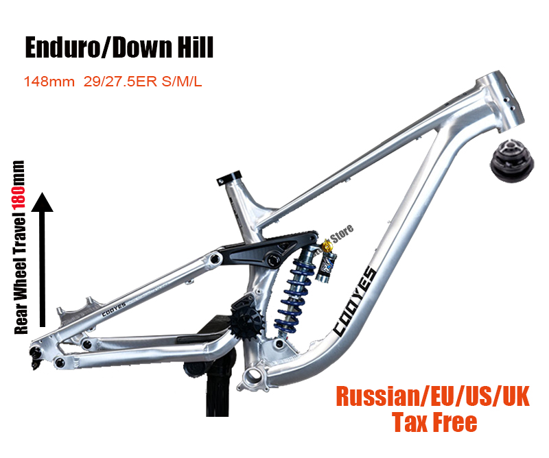 Mountain Biking Jumps - フルサスペンションフレーム FR/DH/AM エンデューロ アルミバイクフレームセット ソフトテール 27.5/29インチ