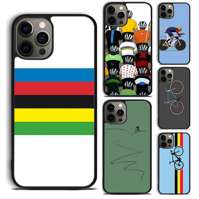 Mountain Biking Cartoon - マウンテンバイク サイクリング アート スマホケース iPhone 17