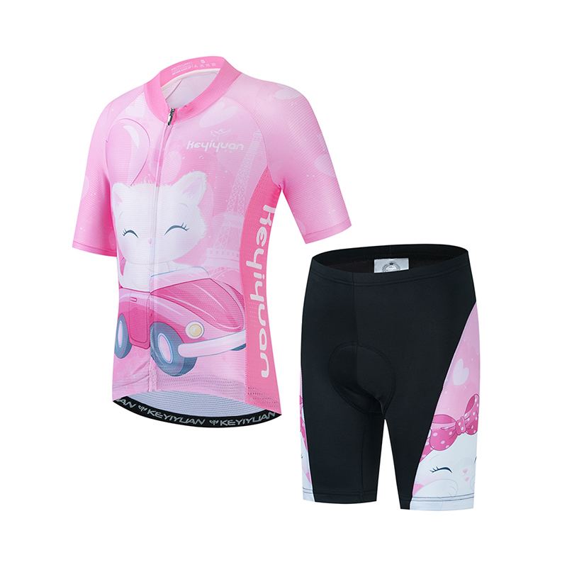 Mountain Biking Clothes - Keyiyuan-子供用サイクリングジャージ,半袖サイクリングシャツ