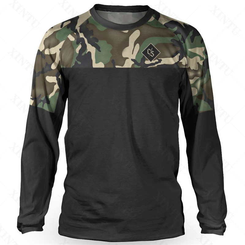 Mountain Biking Clothes - 男性用ルーズライダーTシャツ,ダウンヒルマウンテンバイクウェア,通気性,長袖