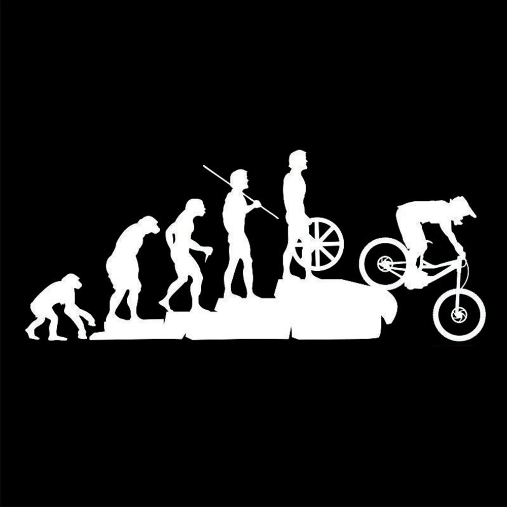 自転車用のパーソナライズされたビニールウィンドウステッカー, - Mountain Biking Cartoon のレビューと価格