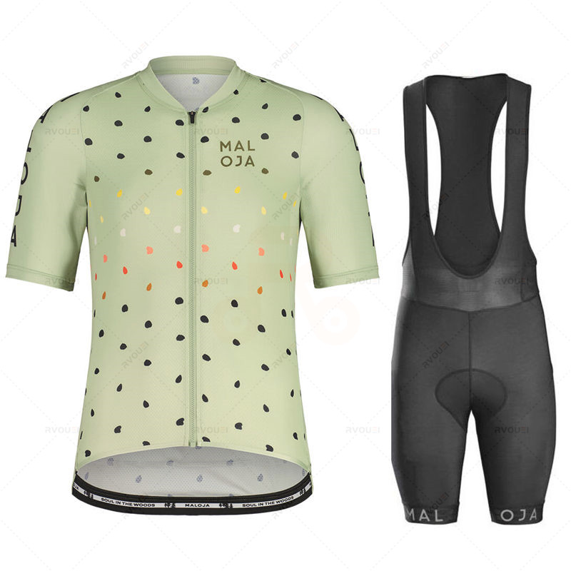 マロハサイクリングジャージー服セット、ビブショーツ、ジェルパ - Mountain Biking Clothes のレビューと価格