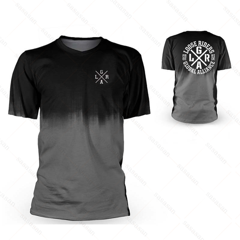 男性用のルーズな半袖Tシャツ,マウンテンバイクウェア,通気性 - Mountain Biking Clothes のレビューと価格