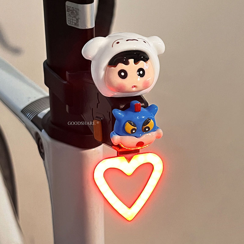 かわいいしんちゃん自転車リアライト COB フラッシュ警告ラ - Mountain Biking Cartoon のレビューと価格