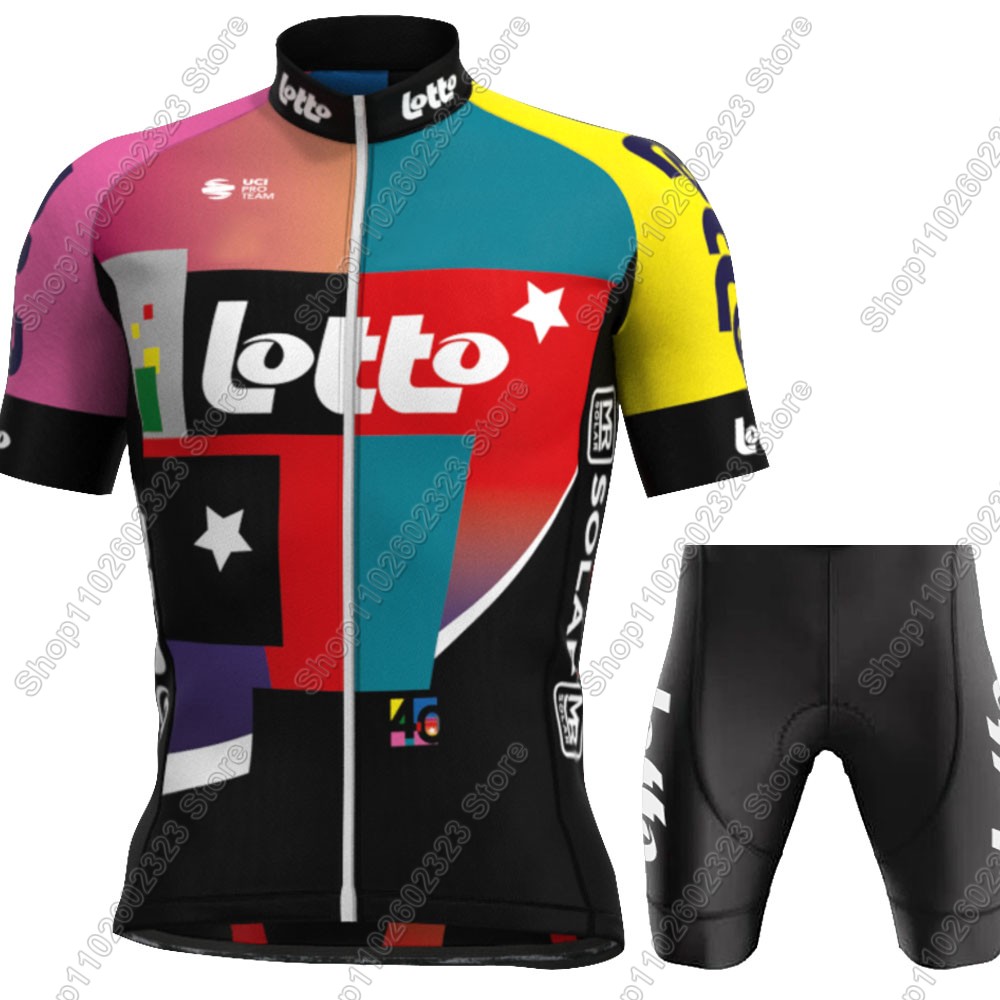 ロトチーム2025サイクリングジャージセット サマーベルギー - Mountain Biking Clothes のレビューと価格