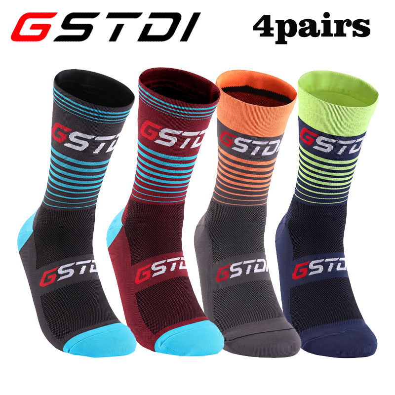 GSTDI 4 ペアサイクリングソックス男性と女性用足首丈通 - Mountain Biking Socks のレビューと価格