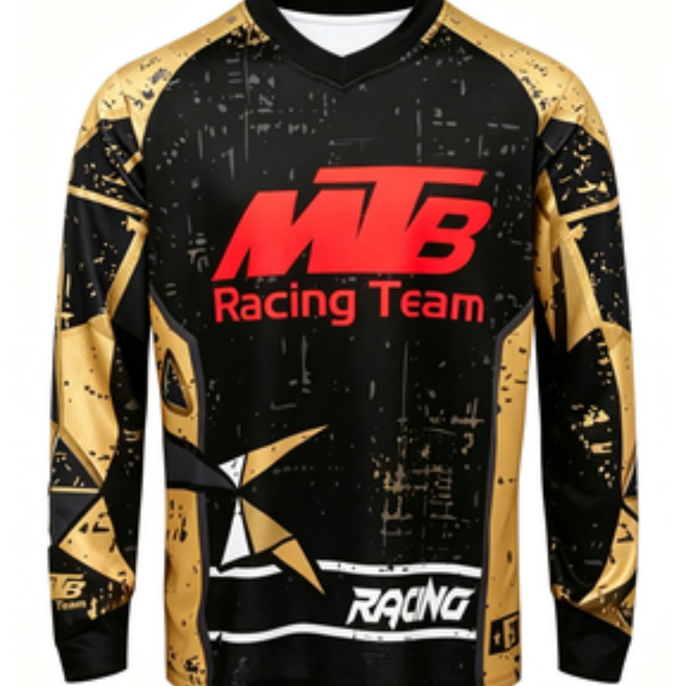 チームロングスリーブスポーツシャツ 通気性速乾素材 マウンテ - Mountain Biking Long Sleeve Shirt のレビューと価格