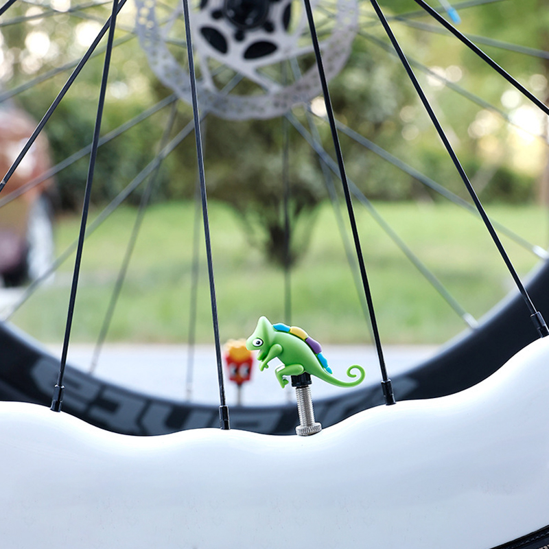 新しい自転車用エアノズルキャップ ロードバイク シリコン製  - Mountain Biking Cartoon のレビューと価格
