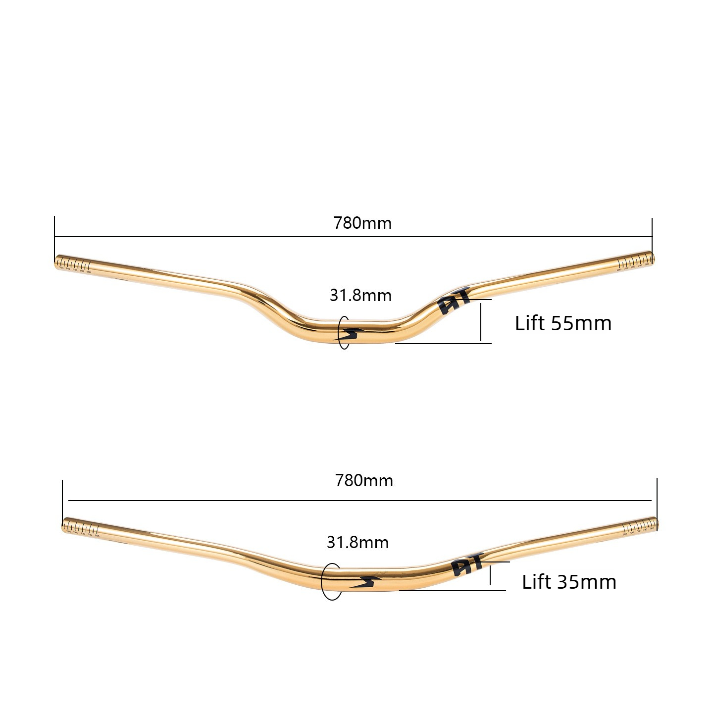 SEMYT MTB ライザーハンドルバー 31.8/35mm - Mountain Biking Jumps のレビューと価格