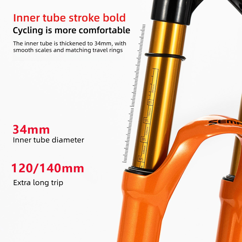 SEMYT 140mm MTBエアフォーク、34mmステンシ - Mountain Biking Jumps のレビューと価格