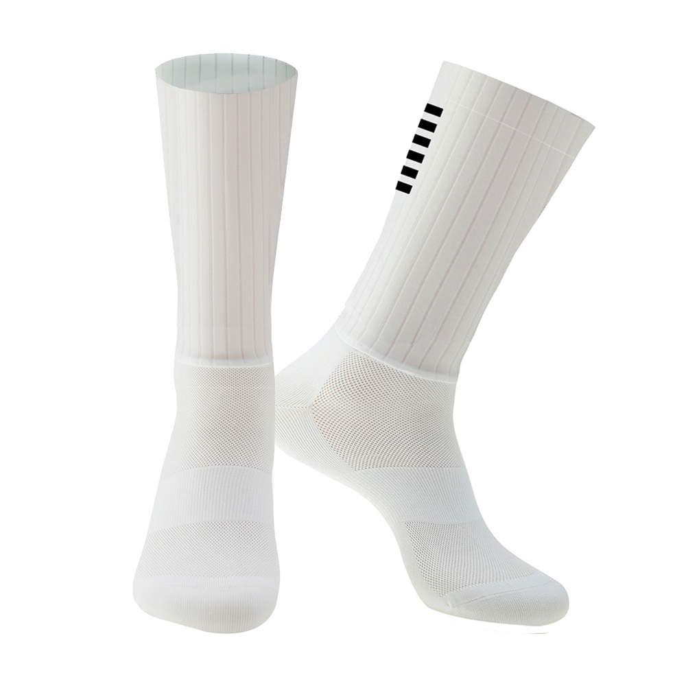 ykywブラックホワイト抗スリップシリコーン男性のサイクリン - Mountain Biking Socks のレビューと価格