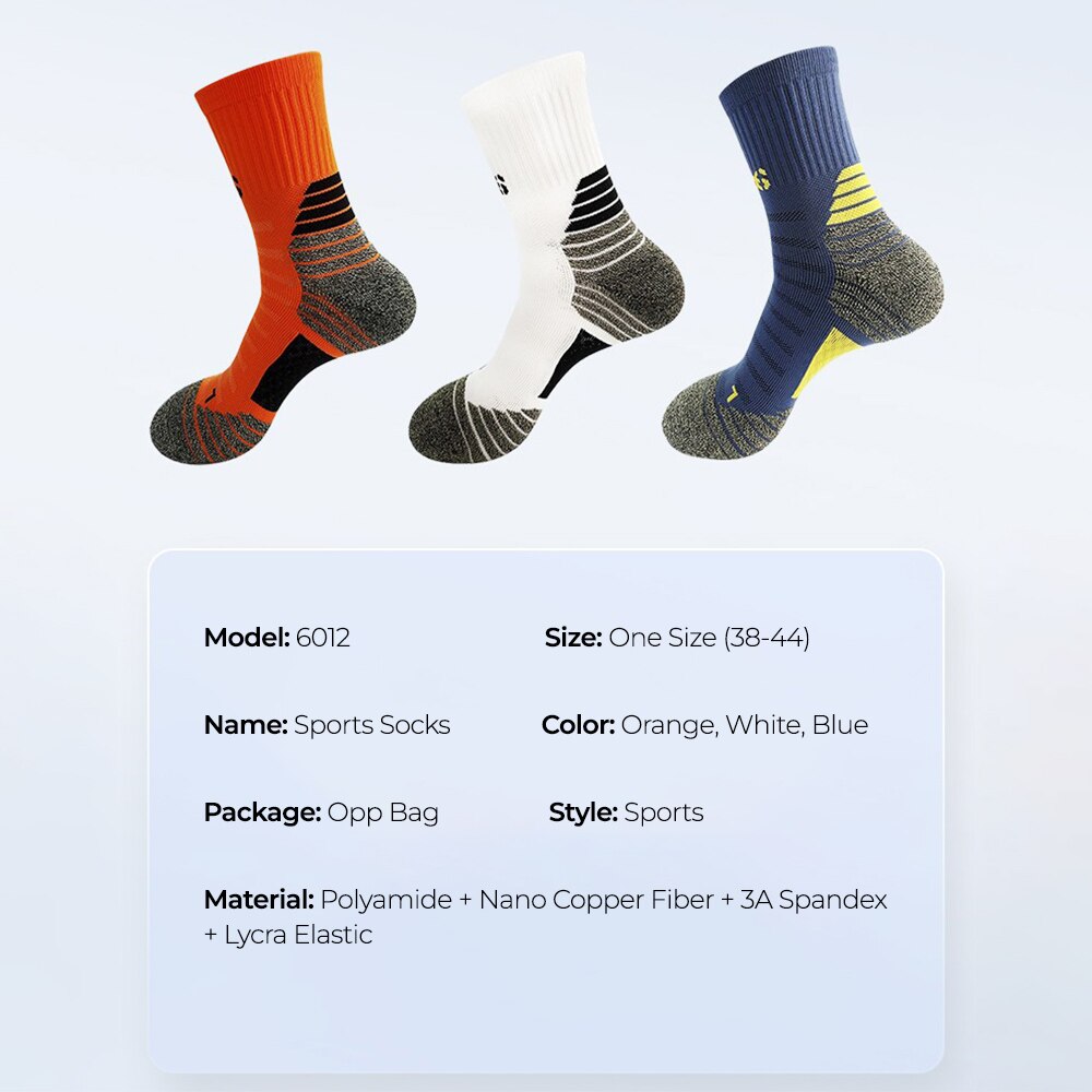 男性用抗菌スポーツソックス,デオドラント,ナノ銅,バスケット - Mountain Biking Socks のレビューと価格