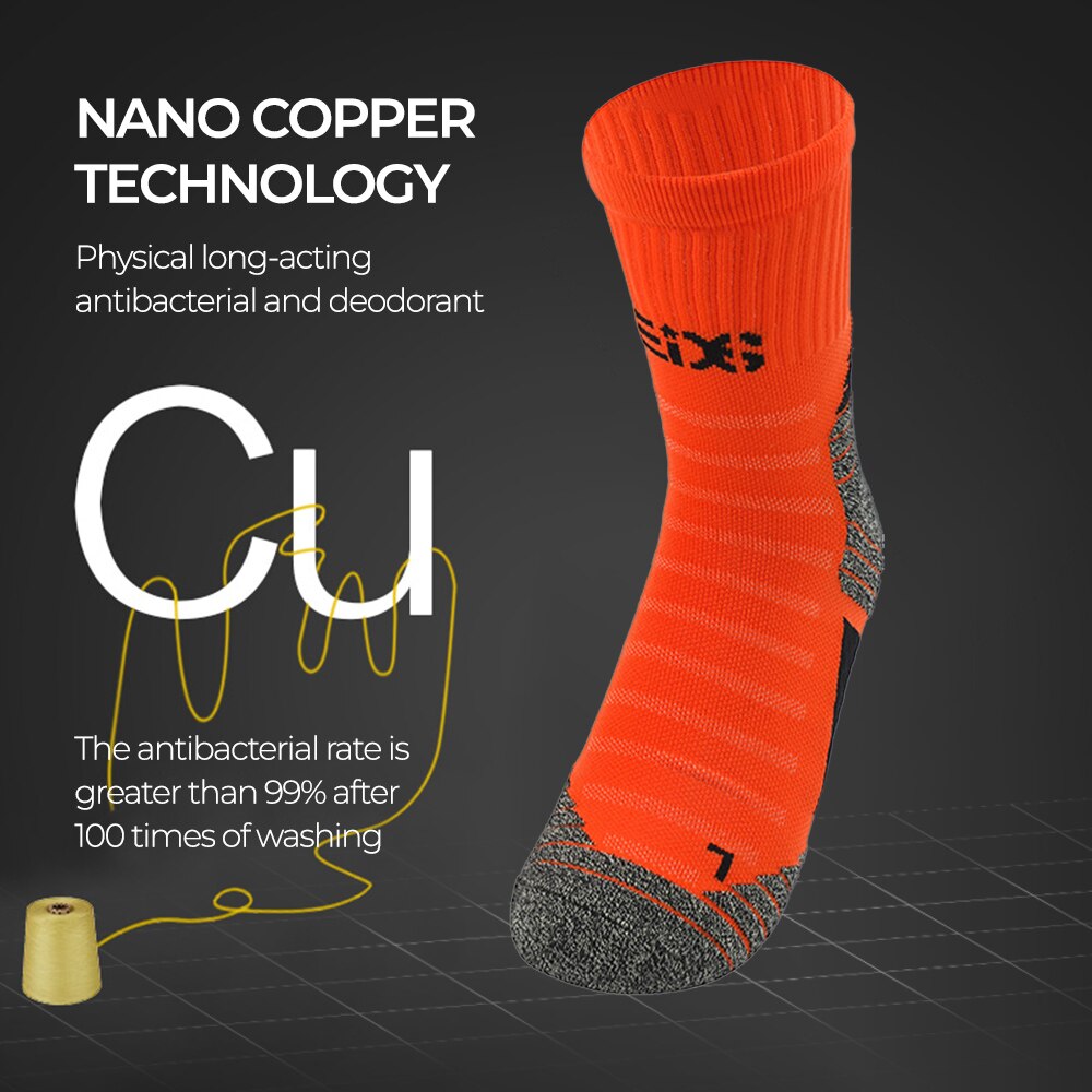 男性用抗菌スポーツソックス,デオドラント,ナノ銅,バスケット - Mountain Biking Socks のレビューと価格