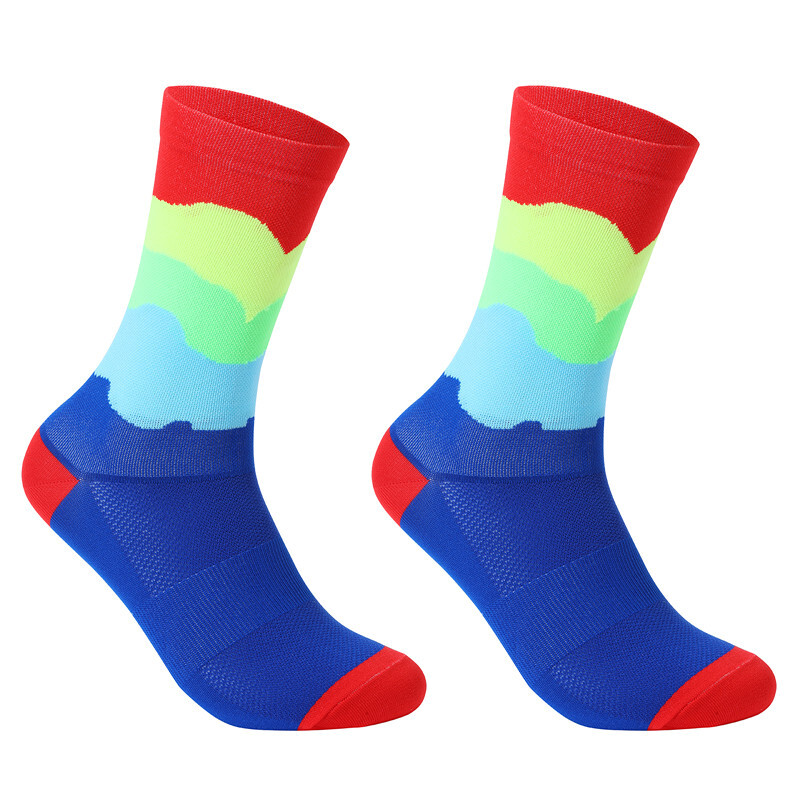 新しいスポーツソックスユニセックスサイクリングソックス男性ア - Mountain Biking Socks のレビューと価格