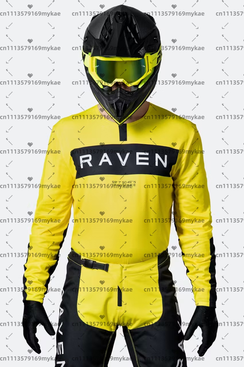 メンズ レイブン ジャージ DH モーターサイクル ジャージ - Mountain Biking Long Sleeve Shirt のレビューと価格