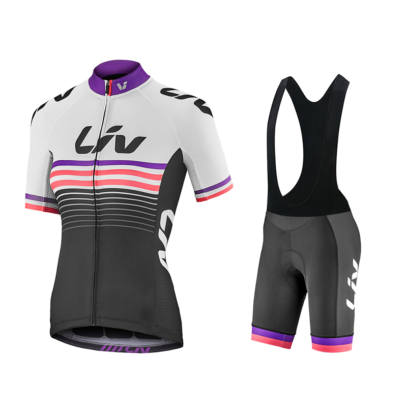 Liv-女性用サイクリングジャージとよだれかけショーツ,半袖 - Mountain Biking Clothes のレビューと価格